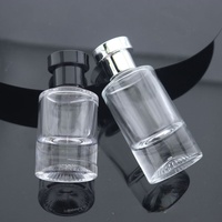 Flacon de parfum en verre à col serti 30ml 50ml 100ml, rechargeable, vaporisateur de parfum, flacon à facettes étoilées effet soleil, base lourde, logo personnalisé
