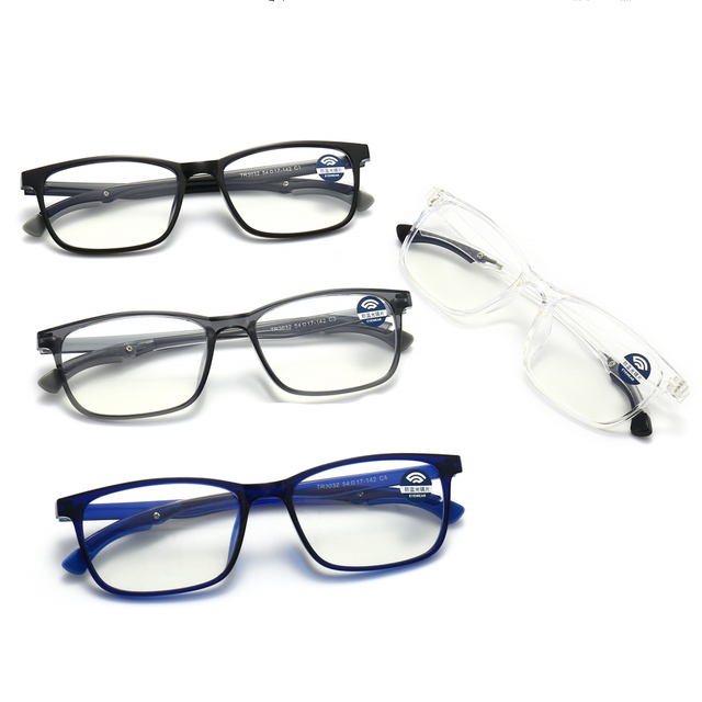 Trendy Transparent Square Anti-Blue Light Eyewear Tr90 Computer Glass Frames 180 ° Bend Temples Good Price Eyeglasses Frame