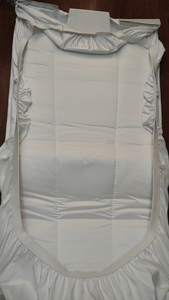 Rivestimento per Bara in Raso Champagne con Cuscino, Fascia Elastica e Supporto in Cartone, Interno per Bara in Stile Italiano per Funerali - Product Image 6