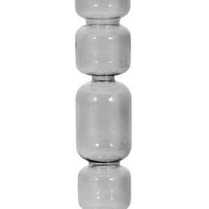 Porte-bougie décoratif en verre fumé, style contemporain, centre de table, bougeoir - Product Image 4