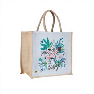 กระเป๋าช้อปปิ้งผ้ากระสอบรักษ์โลกพร้อมโลโก้สั่งทำพิเศษ ขนาดใหญ่ ปรับแต่งขนาดและโลโก้ได้ เหมาะสำหรับใช้งานกลางแจ้งและใส่เครื่องมือ - Product Image 1