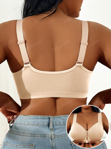 Sujetadores Deportivos de Alta Calidad, Talla Grande, Push-Up, Sin Costuras, Copa Completa, con Aros, Tirantes Ajustables, <span class=keywords><strong>Cierre</strong></span> Frontal Abierto - Product Image 3