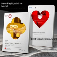Placa de Metal de Honor personalizada creativa 2025, carta de cita y trofeos, Medalla autorizada de distribuidor de gama alta