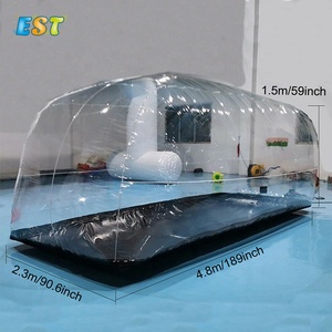 Abri de voiture gonflable transparent en PVC pour le stockage en extérieur, protection contre les intempéries, <span class=keywords><strong>tente</strong></span> de toit pour voiture, abri de voiture - Product Image 3