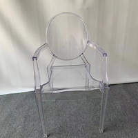 Chaise transparente en acrylique cristal ins photo, chaise de maquillage en acrylique pour banquet de mariage en plein air