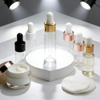 Bouteille compte-gouttes en verre transparent ambré miniature prête à être expédiée, 1 ml, 2 ml, 3 ml, 4 ml, 5 ml, flacon d'échantillon d'huile essentielle pour les voyages