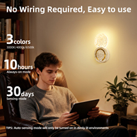 Lampe de nuit sans fil à détecteur de mouvement moderne, magnétique, rechargeable par USB, tactile, murale, lampe de chevet LED pour la maison