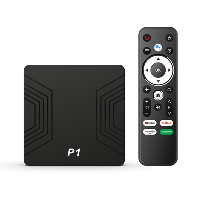 2026 Cheapest TV Box P1 Quad Core Hi3798 4K Smart TV Box Dual Band WiFi Voice Remote Android 15 Set Top Box P1