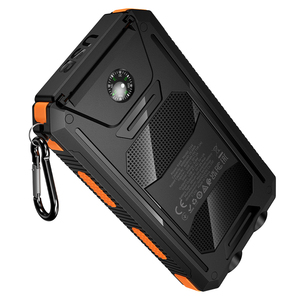 HOCO J164 8000mAh Banque d'alimentation solaire étanche antichoc avec double lampe torche, chargeur solaire portable d'extérieur, <span class=keywords><strong>batterie</strong></span> <span class=keywords><strong>externe</strong></span> - Product Image 5