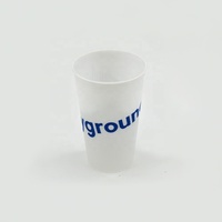 Tasse à thé blanche opaque en plastique, pour emballage alimentaire, 500 ml, tasse à boisson, avec impression IML en PP