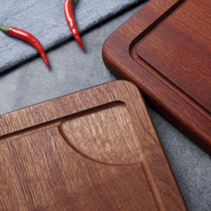 Tabla de cortar carne de madera rectangular de doble cara, de calidad alimentaria, para uso en restaurantes occidentales y fiestas. - Product Image 3