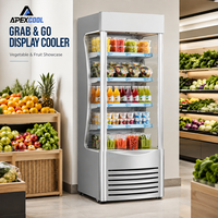 Vitrine réfrigérée ouverte multi-étages pour fruits, légumes et produits à emporter pour supermarchés