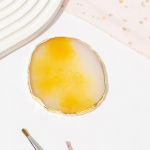 Palette à ongles ronde en agate, plaque de mélange de couleurs pour vernis gel, outil de manucure - Product Image 1