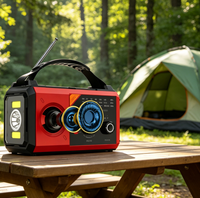 20.000mAh 5V Ausgang AM/FM NOAA Radio Tragbare Powerbank Handkurbel Notfall-Wetterradio Taschenlampe SOS-Alarm 10-30W USB Outdoor