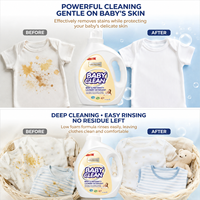 Détergent à lessive liquide pour bébé, écologique, jetable, OEM personnalisé, 2L, formule douce à base de plantes, hypoallergénique pour les nouveau-nés