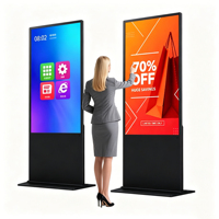 Kiosque numérique à écran tactile sur pied de 43, 49, 55 et 65 pouces, écran LCD Full HD pour l'information et la publicité