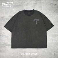 T-shirt graphique surdimensionné pour homme PEERAGE, impression DTG personnalisée, délavage acide, 230 250 280 g/m², 100 % coton, coupe ample, t-shirt court pour homme