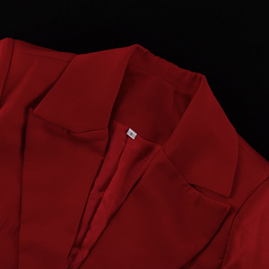 Señoras rojo Tie Blazer y Shorts Co Ord Set 3 piezas <span class=keywords><strong>de</strong></span> ropa las mujeres <span class=keywords><strong>traje</strong></span> conjuntos - Product Image 6