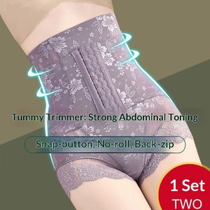 Culottes en <span class=keywords><strong>nylon</strong></span> ODM à lacets abdominaux, fines pour l'été, ventre plat, taille forte, post-partum, modelage du corps, lifting des hanches, ajustables pour femmes - Product Image 3