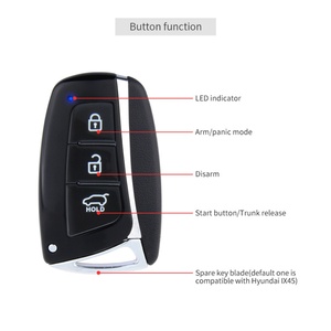 Shock Warning Auto Start Engine Smart Pke Entry Car Alarm Push Start Remote Starter - Product Image 3
