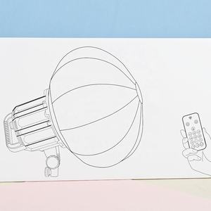 กล่องกระดาษลูกฟูกแบบพับได้กล่องสำหรับถ่ายวิดีโอสดสินค้าถ่ายทอดแบบกล่องไฟเติม Vlog - Product Image 2