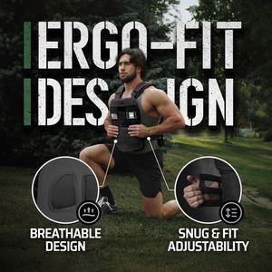 Gilet lesté ajustable et personnalisable pour hommes et femmes, réfléchissant, capacité 3-14 kg, pour l'entraînement de force - Product Image 3
