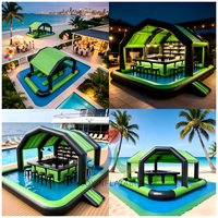 Bar de piscine gonflable, cour extérieure, portable, événement de jardin, fête, pub gonflable, piscine, bar gonflable aquatique avec sièges