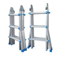 Échelle pliante double face facile à plier, 4, 5, 6 marches, portable, en aluminium, moderne, multifonctionnelle, échelle extensible