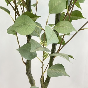 Árbol Bodhi Artificial rústico para interiores y exteriores, paisajismo de plástico Natural decorativo con hoja falsa, árbol de flores de oficina - Product Image 5