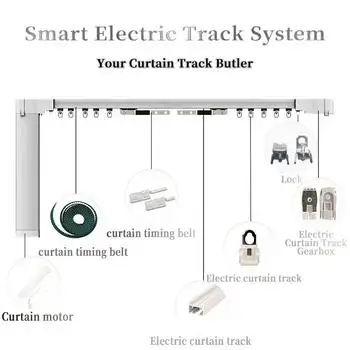 Binario per tenda regolabile allungabile regolabile allungabile motorizzato a controllo Wireless