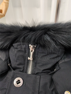 Veste <span class=keywords><strong>d</strong></span>'<span class=keywords><strong>hiver</strong></span> imperméable <span class=keywords><strong>Moose</strong></span> Parker sur mesure de luxe pour homme, <span class=keywords><strong>manteau</strong></span> <span class=keywords><strong>d</strong></span>écontracté à fermeture éclair en tissu tricoté avec garniture en fourrure véritable à 80 % - Product Image 2