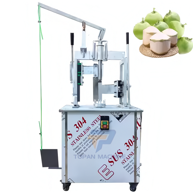 Young Cutter Commercial Automatic Manual Dry Brown Skin Shelling Peeler Fresh Green Tender Coconut Peeling Machine