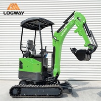 Mini-excavatrice LOGWAY Euro 5, nouvelle norme d'émission, mini-excavatrice compacte fiable pour la construction routière