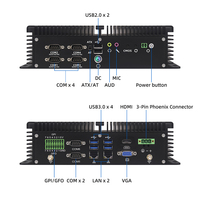 Intel 11th Gen Industrial Computer Case HDMI/VGA Fanless Industrial Pc Mini Pc Box Linux Window 6*RS-232 2*LAN Embedded Chassis