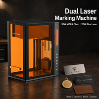 Máquina de Grabado Láser de Fibra de 30W para Marcado de Metal, Grabado a Color en Joyería de Acero Inoxidable