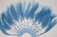 Bleu poulet Hackle plume plaque pour chapellerie chapeau Costume mariage mariée décor mode cheveux Fascinator accessoire artisanat bricolage