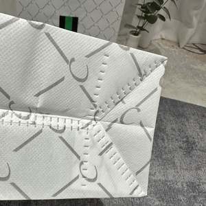 Bolsas Reutilizables de Polipropileno Laminado con Recubrimiento Personalizado, Bolsas No Tejidas de Spunlace con Logotipo Impreso para Tiendas de Ropa y Calzado, Venta al por Mayor desde China - Product Image 5
