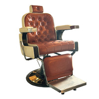 Fauteuil de barbier en cuir rétro haut de gamme Dongkai pour hommes, avec fonction de rotation à 360° et réglage en hauteur, pour utilisation en salon