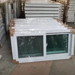 การออกแบบที่เรียบง่ายราคาถูกหน้าต่างบานเลื่อน upvc กระจกเดี่ยวพร้อมมุ้งกันยุงสําหรับบ้าน - Product Image 1