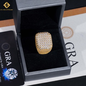 Fine Jewelry Rapper Hip Hop Luxury Fully Iced Out <b>Ring</b> for Men 925 <b>Silver</b> Gold Plated Vvs Baguette Moissanite <b>Ring</b> - Product Image 5