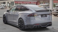 Runde mise à niveau Topcar Style Kit de carrosserie en Fiber de carbone pour Tesla Model X Auto Parts Lèvre avant Jupes latérales Roue Sourcils Diffuseur arrière