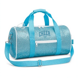 Bolsa Deportiva Morada con Lentejuelas y Logotipo de Animadoras, Cierre Frontal, Diseño Personalizado para Equipos de Baile Infantil - Product Image 5
