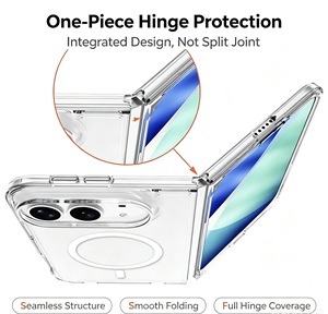 Étui <span class=keywords><strong>de</strong></span> téléphone transparent magnétique sans fil avec charge sans fil TPU PC 2 en 1 antichoc pour <span class=keywords><strong>iPhone</strong></span> Duo - Product Image 5