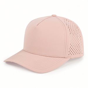 Casquette de baseball perforée imperméable de haute qualité en gros, en stock, avec logo brodé personnalisé et découpe laser - Product Image 5