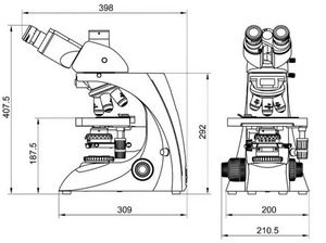 Microscope biologique binoculaire vétérinaire avec objectifs multiples et plateau de précision <span class=keywords><strong>pour</strong></span> échantillons de sang, de sperme et de tissus animaux - Product Image 5