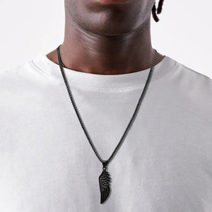 Collana <span class=keywords><strong>con</strong></span> Ciondolo Classica per Uomo, Catena Semplice in Acciaio Inossidabile, Gioielli da Regalo <span class=keywords><strong>Maschili</strong></span> - Product Image 2