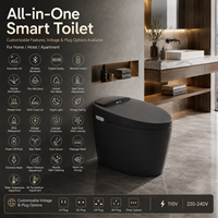 WC intelligent monobloc en céramique avec bidet intégré, couleur personnalisable, siphon en P carré, chasse automatique, siège chauffant, télécommande, OEM ODM
