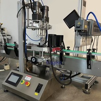 Petite machine de remplissage de bouteilles liquides, machine de bouchage et d'étiquetage, machine de remplissage de bouteilles de savon, de sauce, de jus, de parfum, d'eau, presse-bouchons