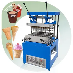 Biscuit Automatic Pizza Big Sugar Roll Maker Small Ice Cream Icecream Cone Make Bake Machine for India