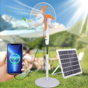 Ventilador Solar de Pie de 16 Pulgadas con Luz y Banco de Energía con Salida USB, Panel de 15W, Batería de Litio de 10000mah para la Familia - Product Image 2